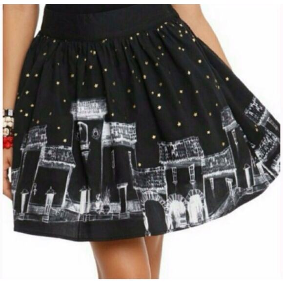 The Book of Life City Starry Mini Skirt A-Line zipper women’s size medium - Picture 2 of 9